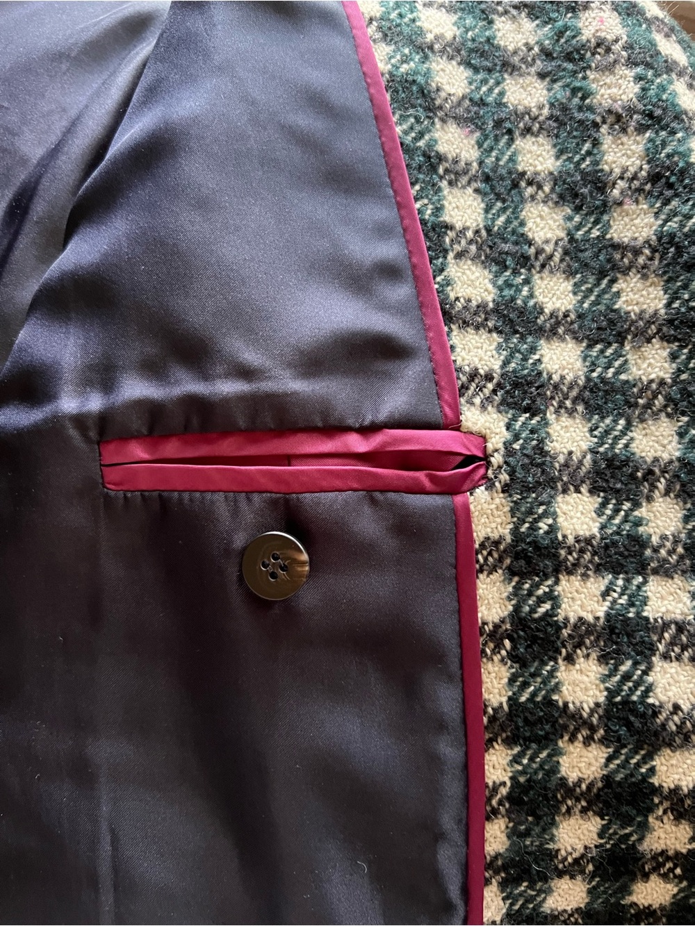 OVERSIZED TOPCOAT IN CHECK TWEED, IVORY GREEN BLACK - Picture 7 of 10